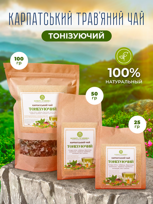 Карпатський чай ТОНІЗУЮЧИЙ - 100 гр ТО100 фото